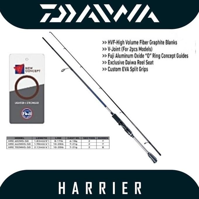 

Terlaris Joran Daiwa Harrier 2021 | Spinning | 602Ms | 662Mhs | 702Mhs