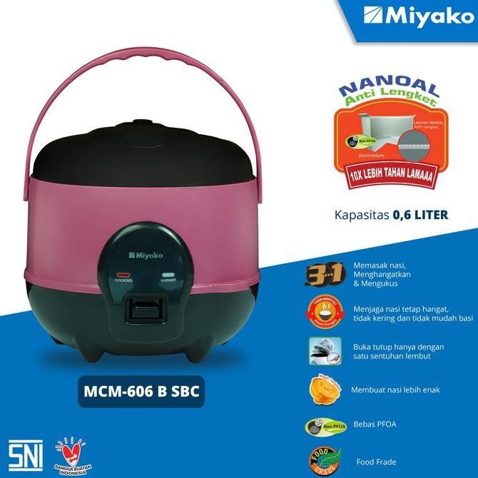 MAGIC COM RICE COOKER MIYAKO MCM 606A / 606 SBC PENANAK NASI / MEJIKOM / MAGICCOM / MAGICOM / MEGICO