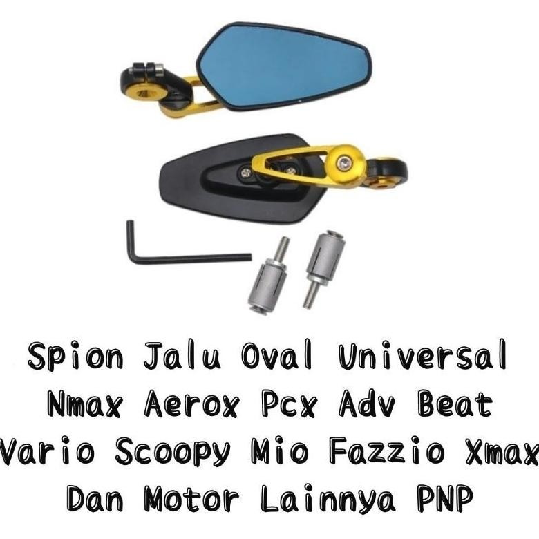 Spion Jalu Oval Carbon 100% Anti Karat Spion Bar End Universal Motor Spion Motor Spion Beat Spion Va