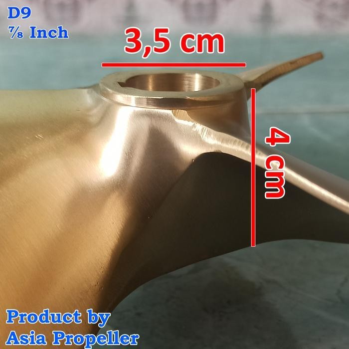 Propeller / Baling Baling Kapal Kuningan Jenis D 9 Lh - Asia Propeller Original Dan Terpercaya