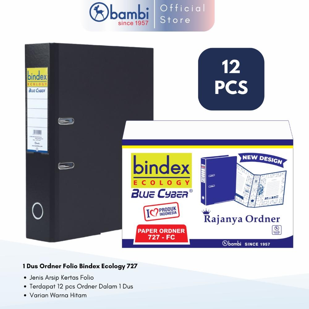 

LINDU 1 Dus Bindex Ecology Lever Arch File Ordner Folio Black Medium Size 50 mm Original