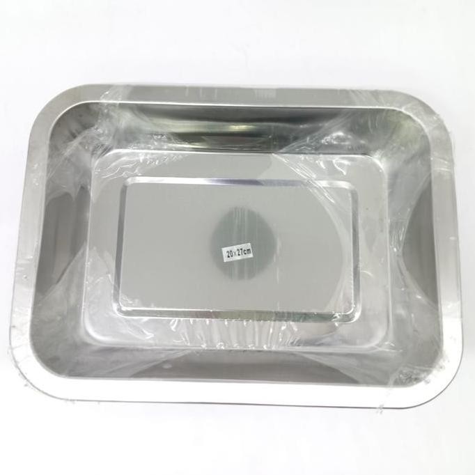 favorit] HAKAI Stainless Meat / Food Tray / Nampan Sayur 20x27 cm #SSHB-MPL/20