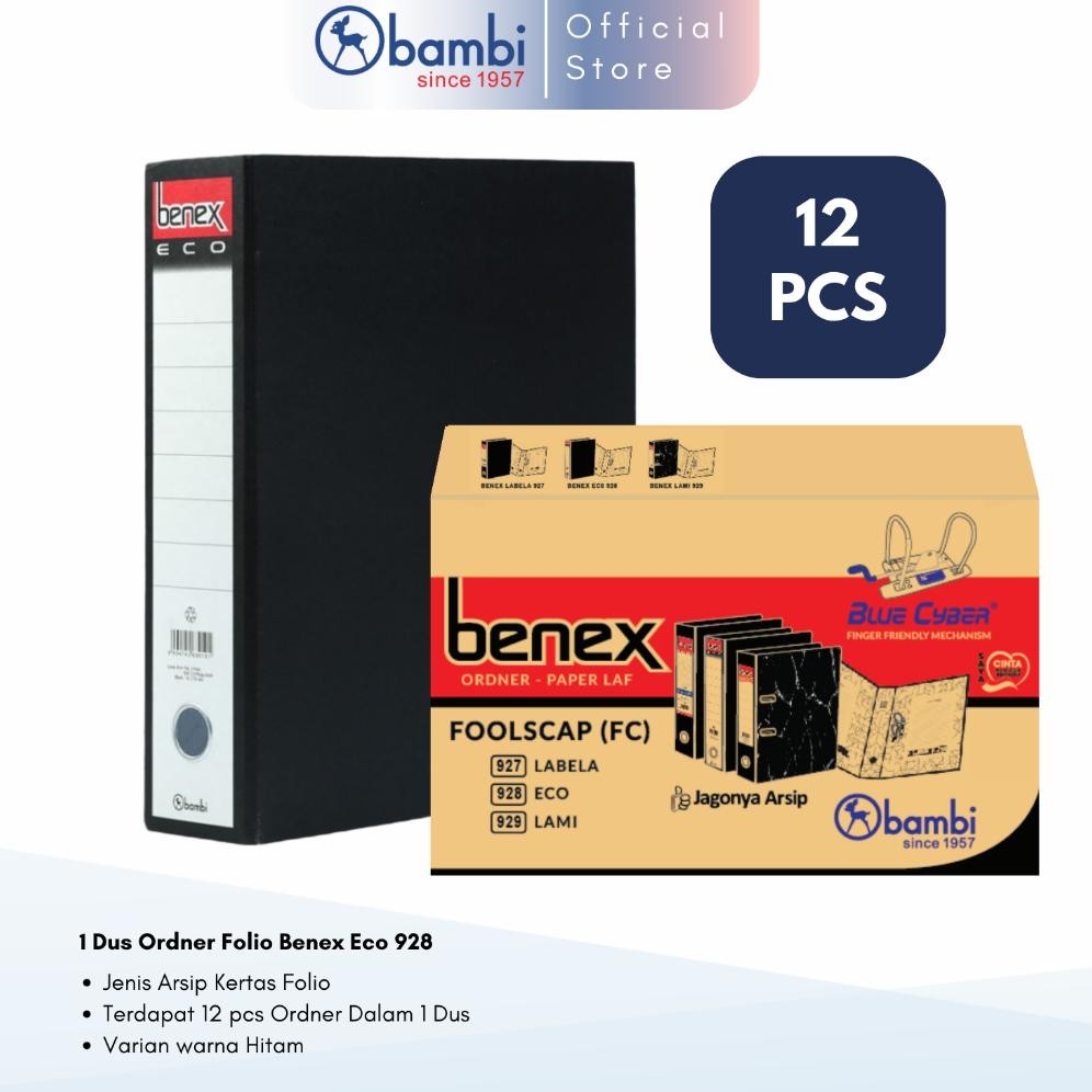 

LINDU 1 Dus Benex Eco Lever Arch File Ordner Folio Jumbo Size 75 mm Original