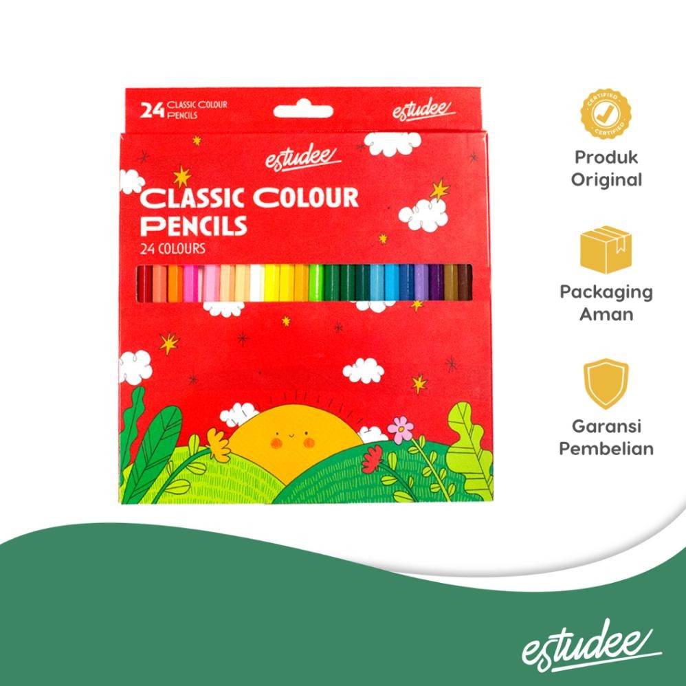 

LINDU ESTUDEE CLASSIC COLOR PENCIL 24 ES-PCL24 (PENSIL WARNA)