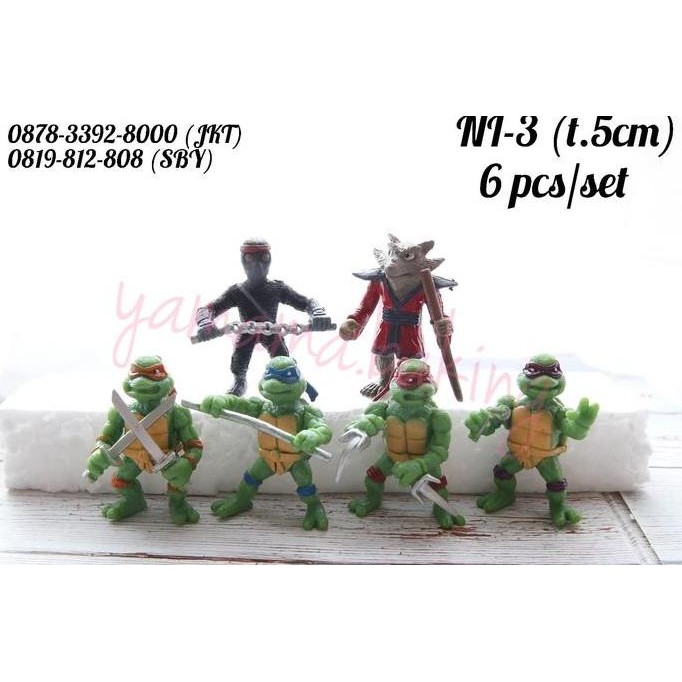 NI-0003 Topper hiasan kue cake mainan ninja turtles kura kura l21