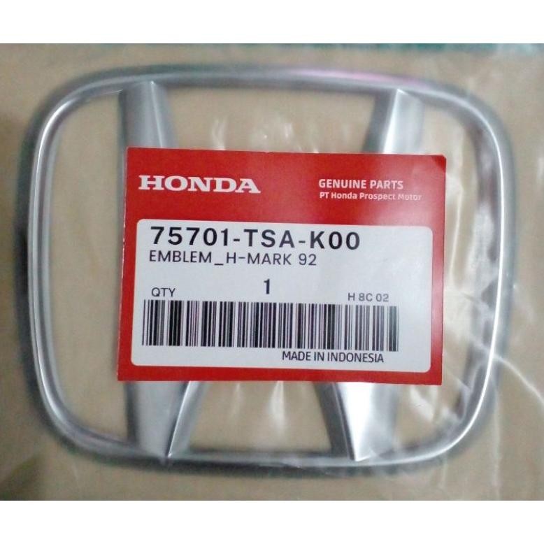 TERLARIS Logo H Belakang Honda BRIO Dan BRV 2015-2023 Original 75701 TSA K00 Siap kirim