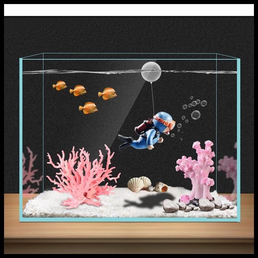 HIASAN AQUARIUM KARAKTER RESIN SPONGEBOB, SQUIDWARD, PATRICK & PENYELAM UNTUK DEKORASI AKUARIUM TEMA