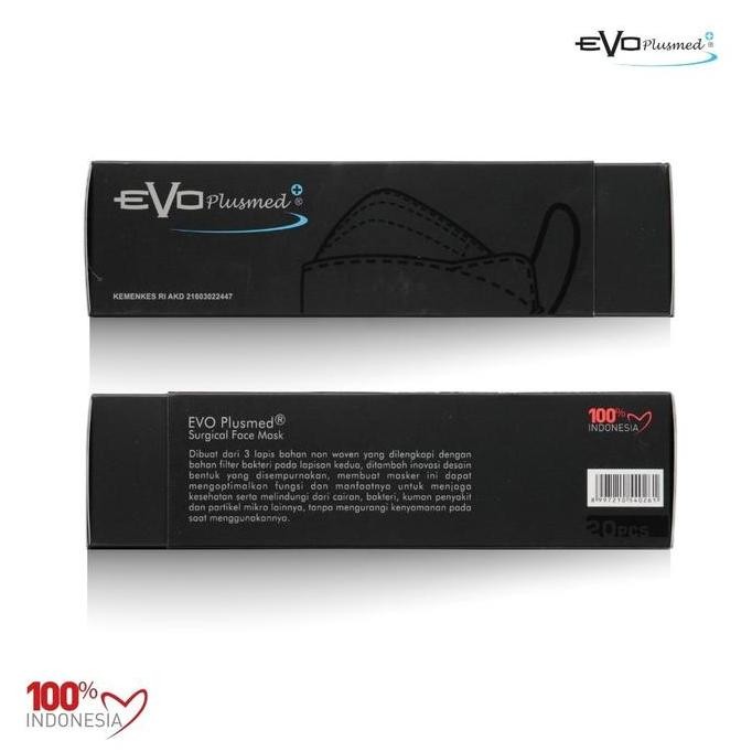 Terjangkau Evoplusmed Masker Evo Plusmed 4D Full Black Edition Limited Mask