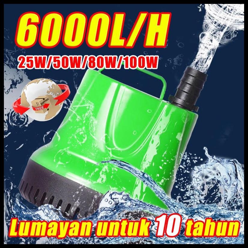 20 TAHUN TIDAK BURUK6000-8000L/H POMPA AIR CELUP AQUARIUM 25W 50W 80W 100W POMPA AKUARIUM POMPA AIR 
