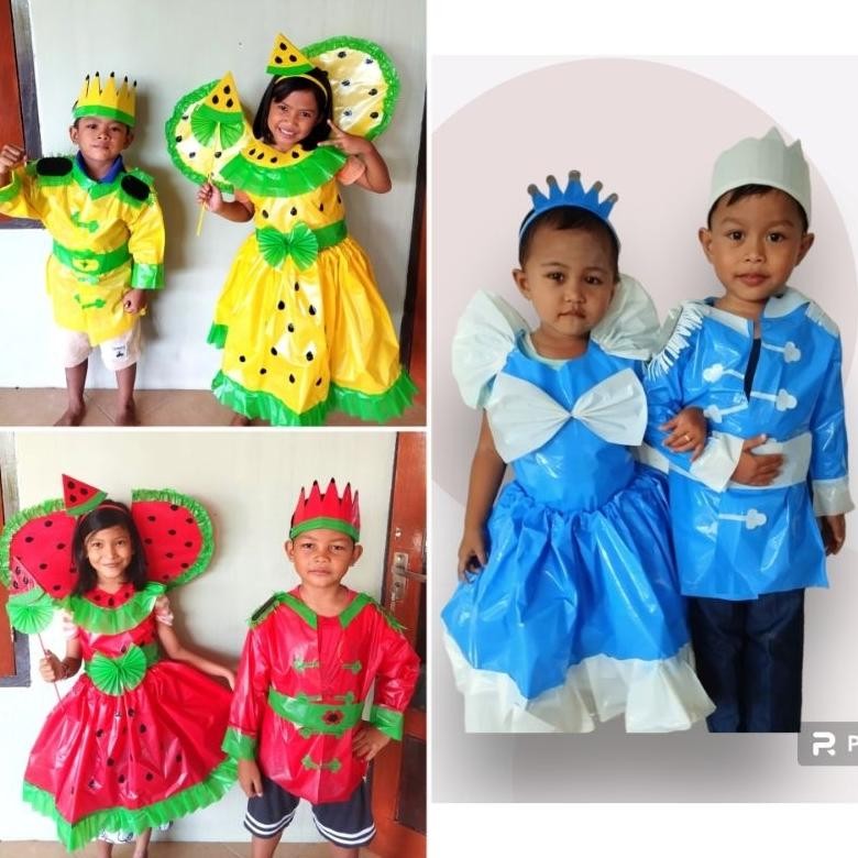 TERMURAH Kostum Karnaval Kresek | Kostum Daur Ulang | Kostum Pasangan Kresek | Kostum Cosplay Plasti