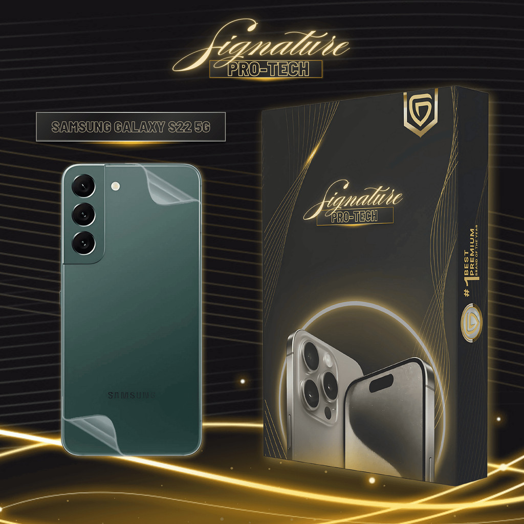 UniGet SIGNATURE PRO-TECH - Premium Anti-Scratch Protector for Samsung Galaxy S22 5G / Back Cover Gu