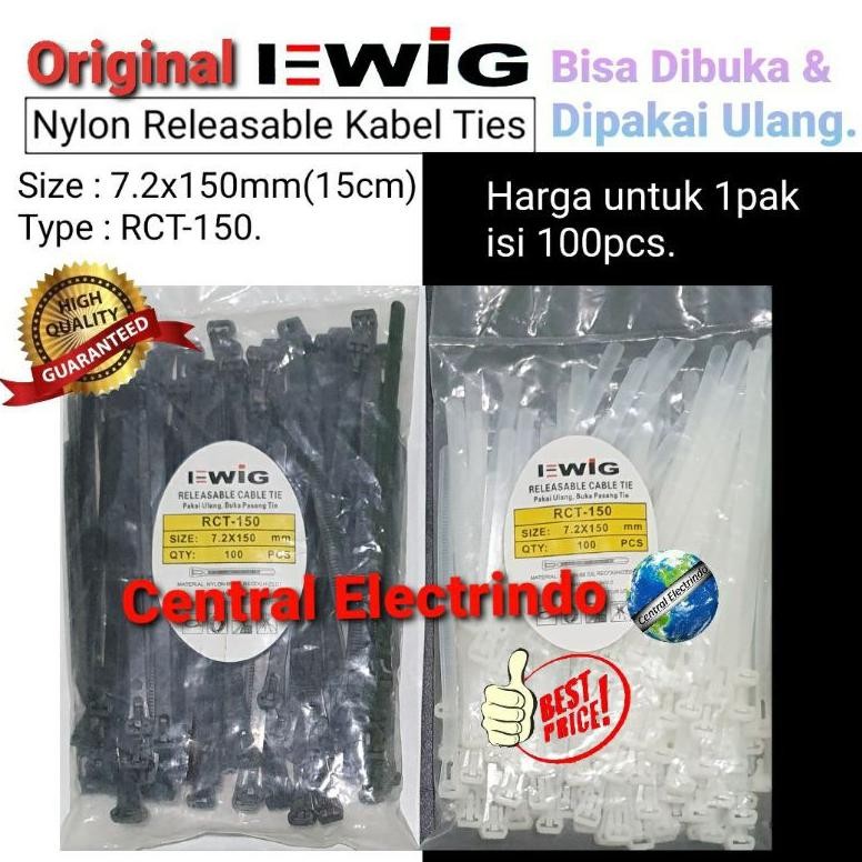 

Kabel Ties Releasable 7.2x150mm(15cm) EWIG 1pak 100pcs. - SolusiACC