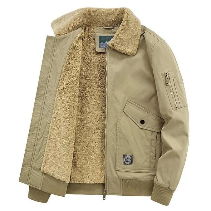 Promo Jaket Bomber Bulu Pria Import Musim Dingin Mantel Pria Tebal Big Jumbo