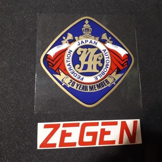 

Promo stiker sticker JAF 20 years member tempel dalam / stick on JAF 20 year COD