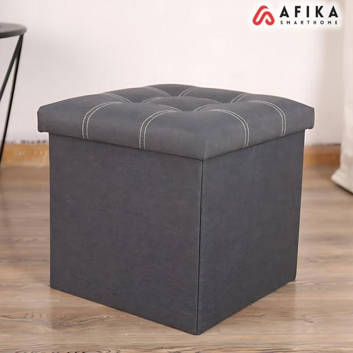 

Terlaris Box Sofa Kotak Penyimpanan Barang Foldable Storage Linen - Gray 38X38X36Cm