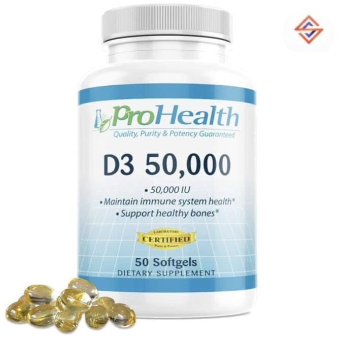 Prohealth Vitamin Vit D3 50000 50000 Iu 50 Softgels Original Produk