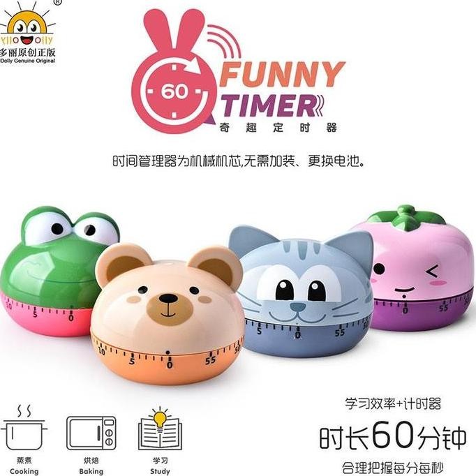 

Terlaris Timer Alarm Masak/Belajar/Olahraga/Kantor/ Kitchen Timer Multifungsi 12Motif Uniq Tanpa Batre