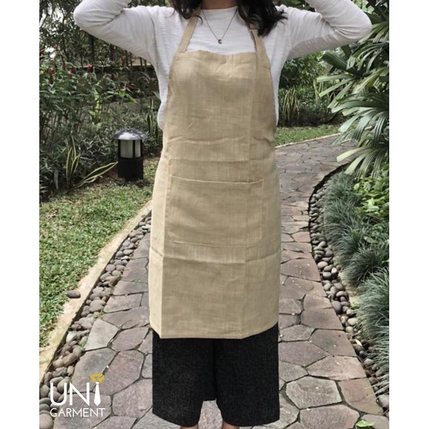 

Terlaris Apron O Strap Linen - Apron Korea - Unigarment