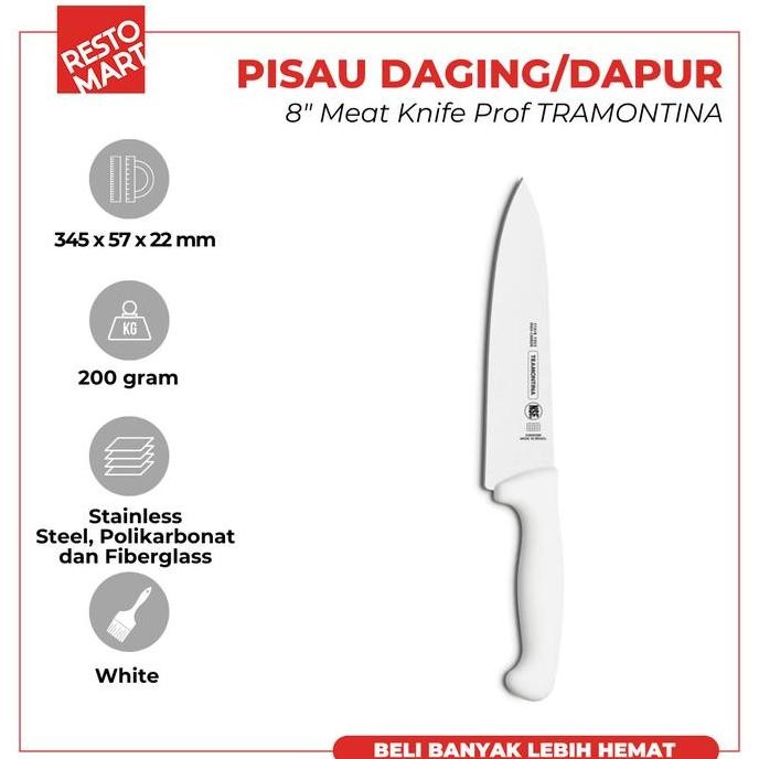 

Terlaris Pisau Daging/Pisau Dapur/8" Meat Knife-Tramontina -(1511562)