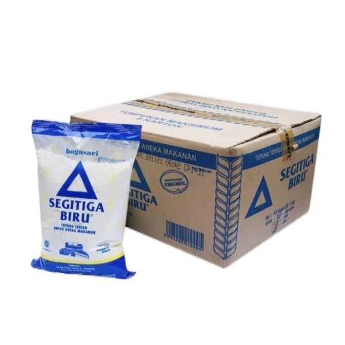

Terlaris [1Dus] Segitiga Biru Tepung Terigu 1Kg Isi 12Pcs