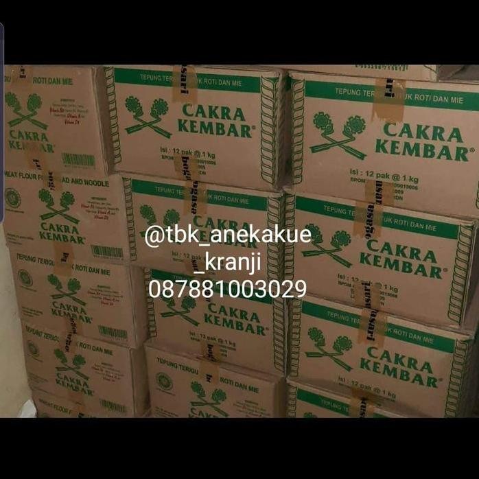 

Terlaris Terigu Cakra Ekonomis 1 Kg Per Dus (12 Pc)/Roti/Mie/Bogasari/Via Jne