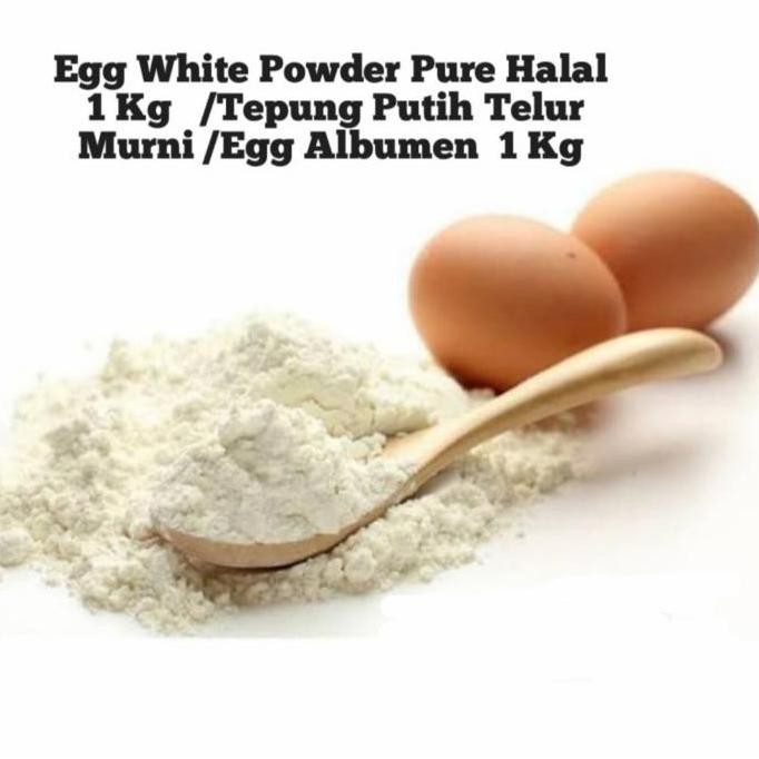 

Terlaris Egg White Powder 1 Kg Halal/Tepung Putih Telur Murni/Egg Albumen 1 Kg