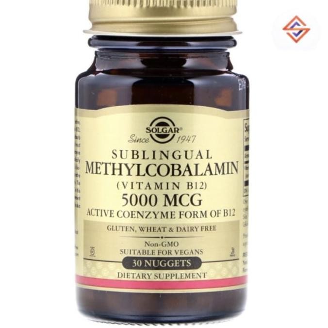 Solgar Sublingual Methylcobalamin Vitamin B12 B 12 5000 5000 Mcg 30 Original Produk