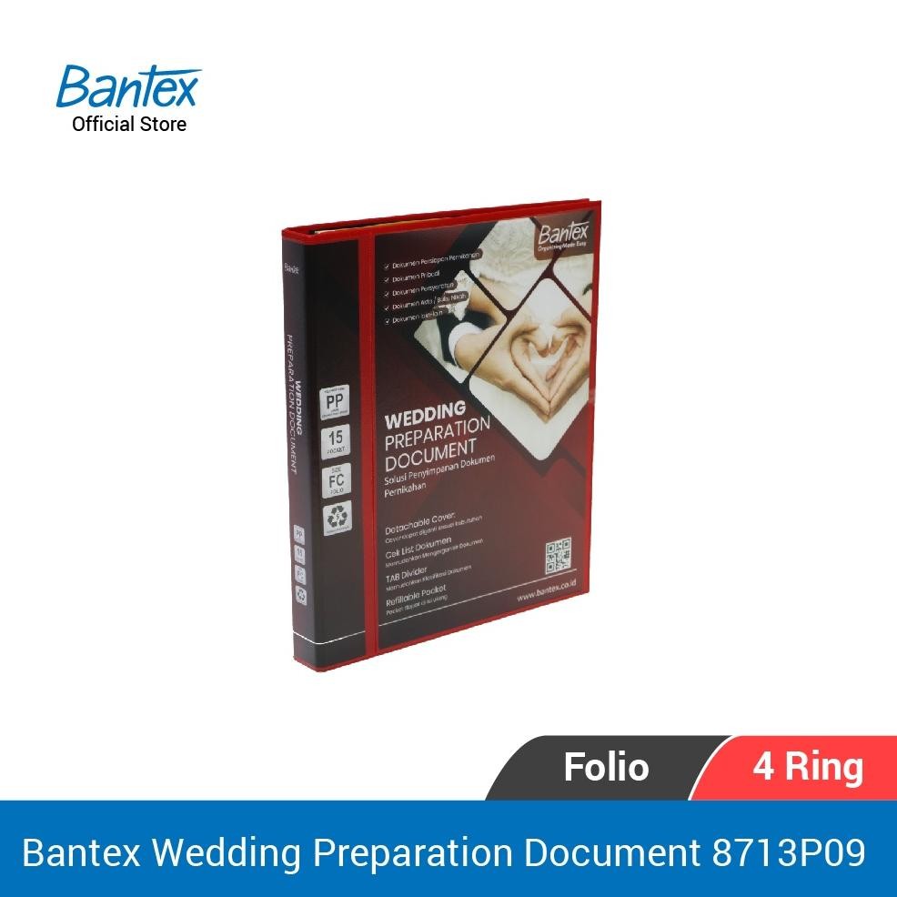 

LINDU Bantex Binder Wedding Preparation Document - 8716P09