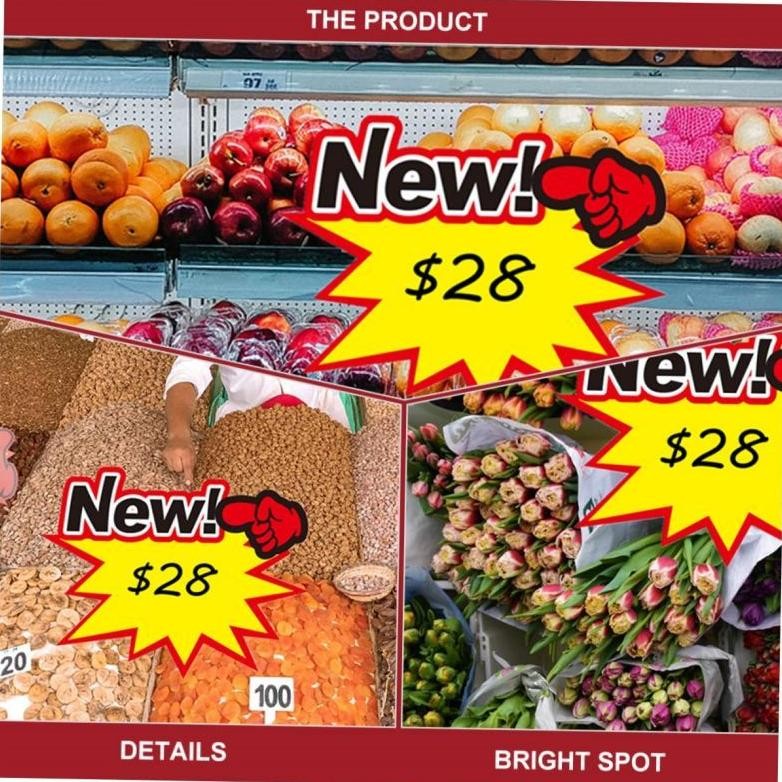 

KA 50pcs Label Harga Pop Card Penjepit Harga Tulisan New Tag Kartu Tag