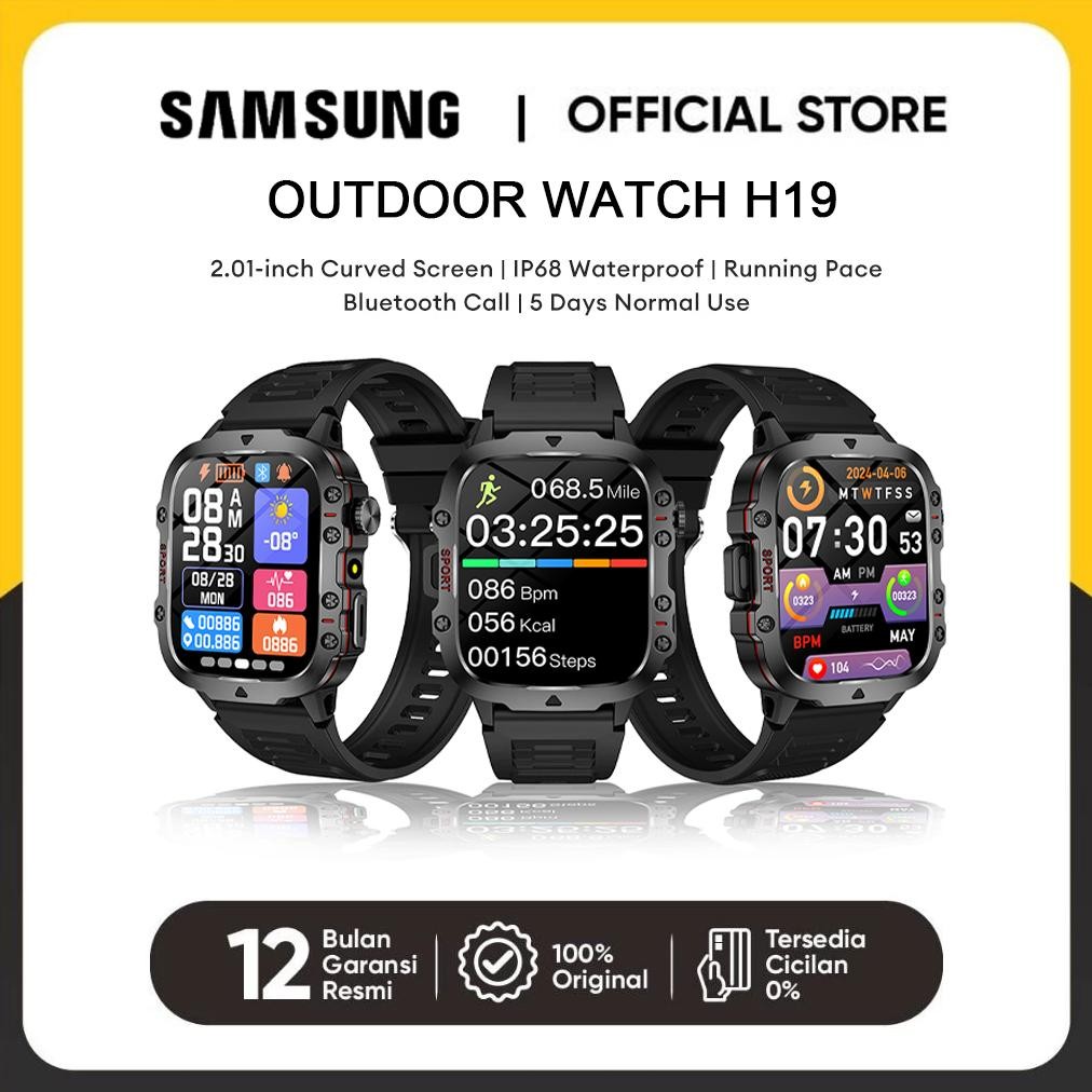 Diskon Samsung Jam Tangan Pintar H19 Original With 2.01" Hd Amoled Display Gps Nfc Waterproof Pelaca