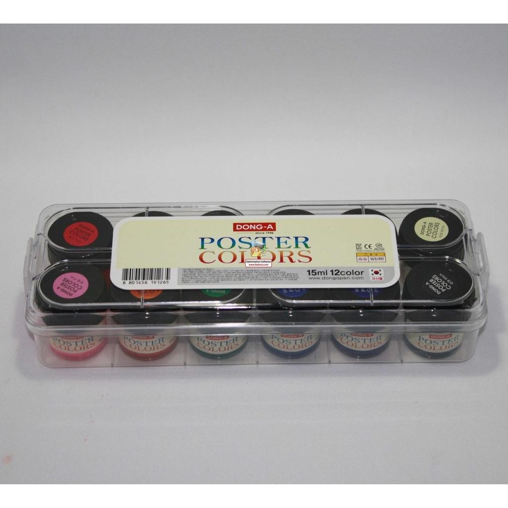 

KA Poster Color/ Cat Air Dong-A 12 warna/set 15 ml