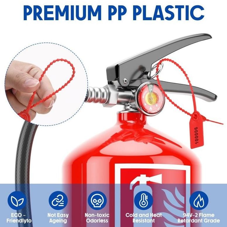 

KA 100pcs Segel Locis Security Seal 25cm Segel Plastik Sekuriti Dengan Nomor Segel Koper Panel Container Tag