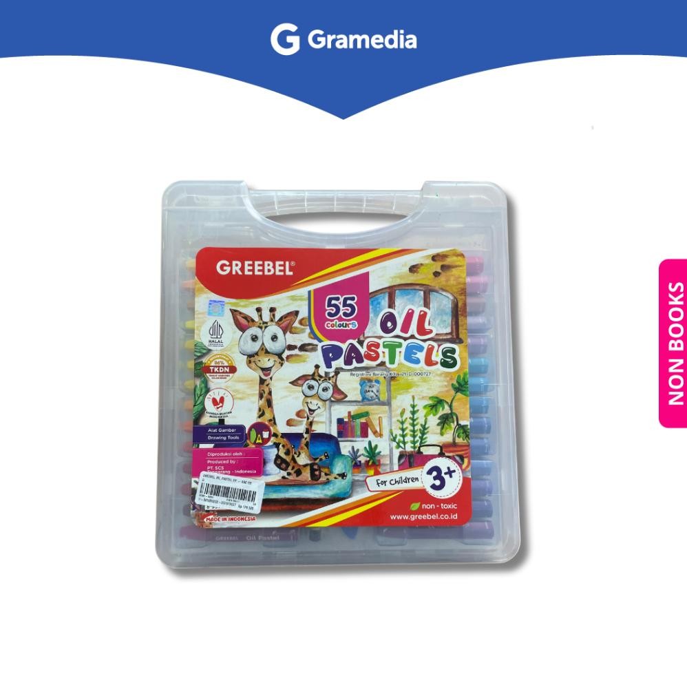 

LINDU Gramedia Depok - GREEBEL Crayon Krayon Kids 55 Warna / Kids Oil Pastel 55
