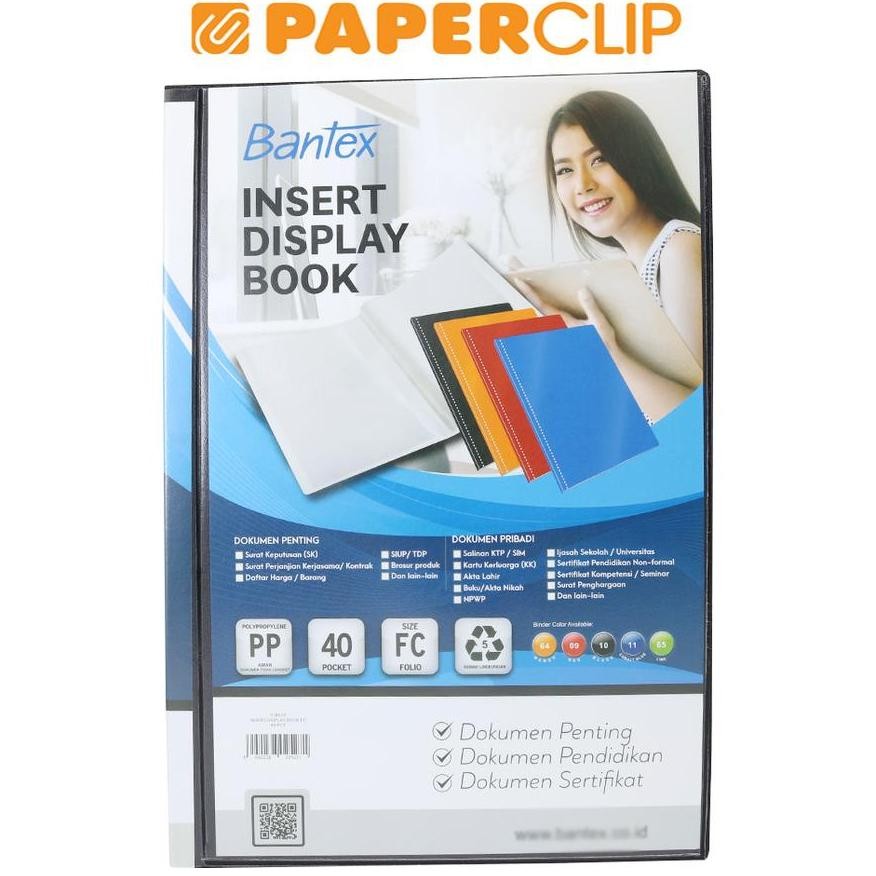 

LINDU DISPLAY BOOKS / CLEAR HOLDER INSERT BANTEX 3185I 10 F4 40 BLACK