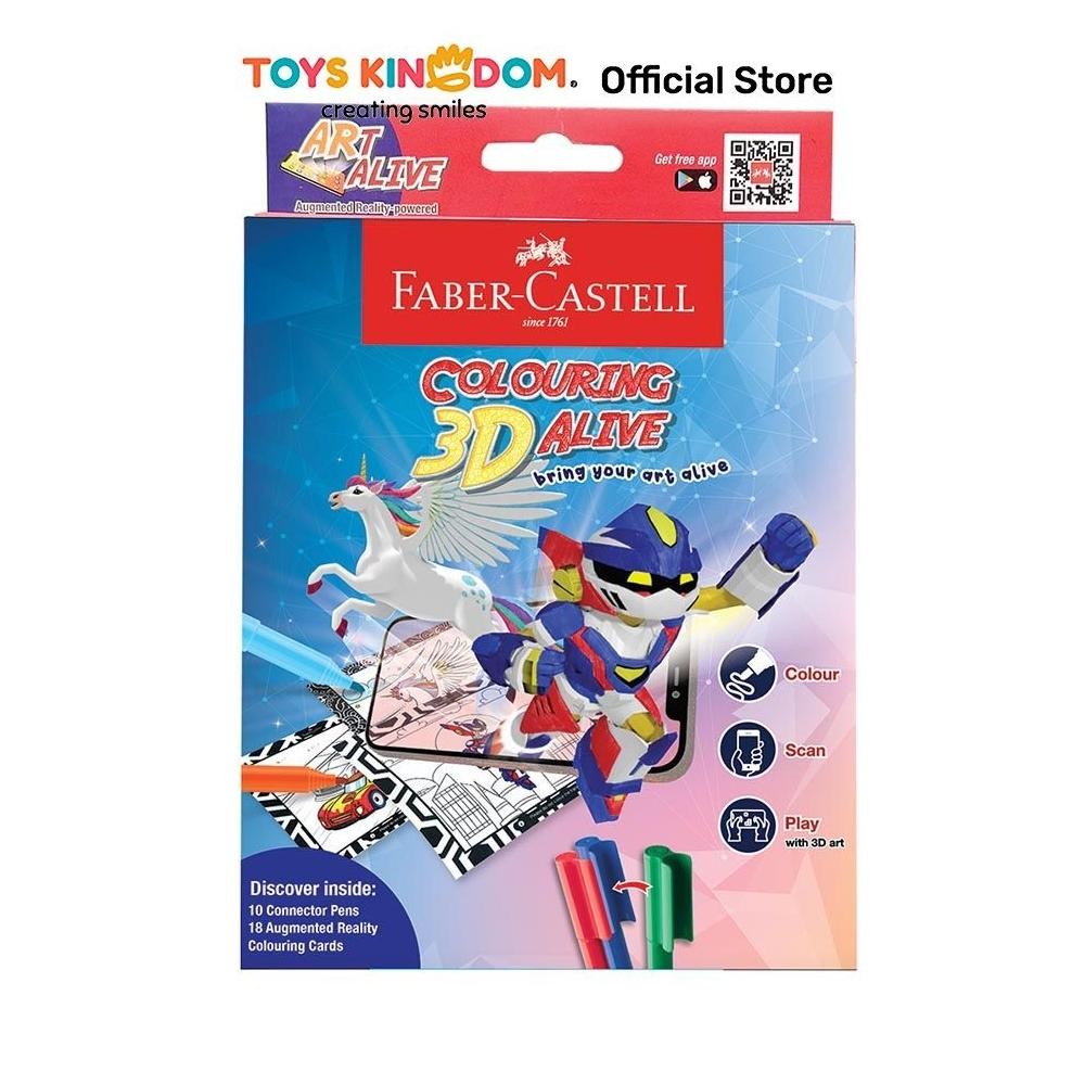

LINDU Toys Kingdom Faber Castell Set Colouring 3D Alive 155016E Toy Kids Toy Girls Toys Coloring Peralatan Mewarnai