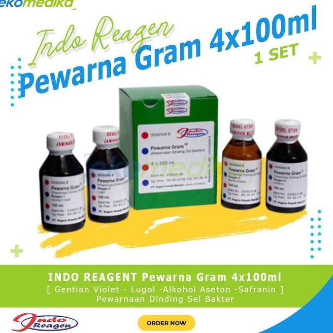 

TERMURAH - INDO REAGENT Pewarna Gram 4x100ml