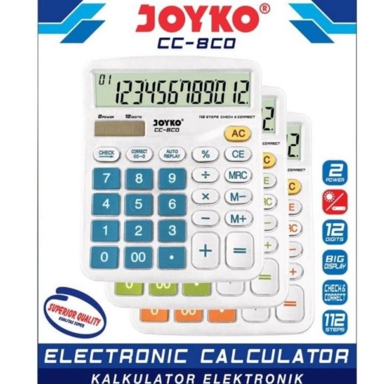 

Iq45 Rwet-23 Tgc-1924 Calculator Warna Joyko Cc 8Co 12 Digit Check Correct Kalkulator Cc8Co Terlaris Sale