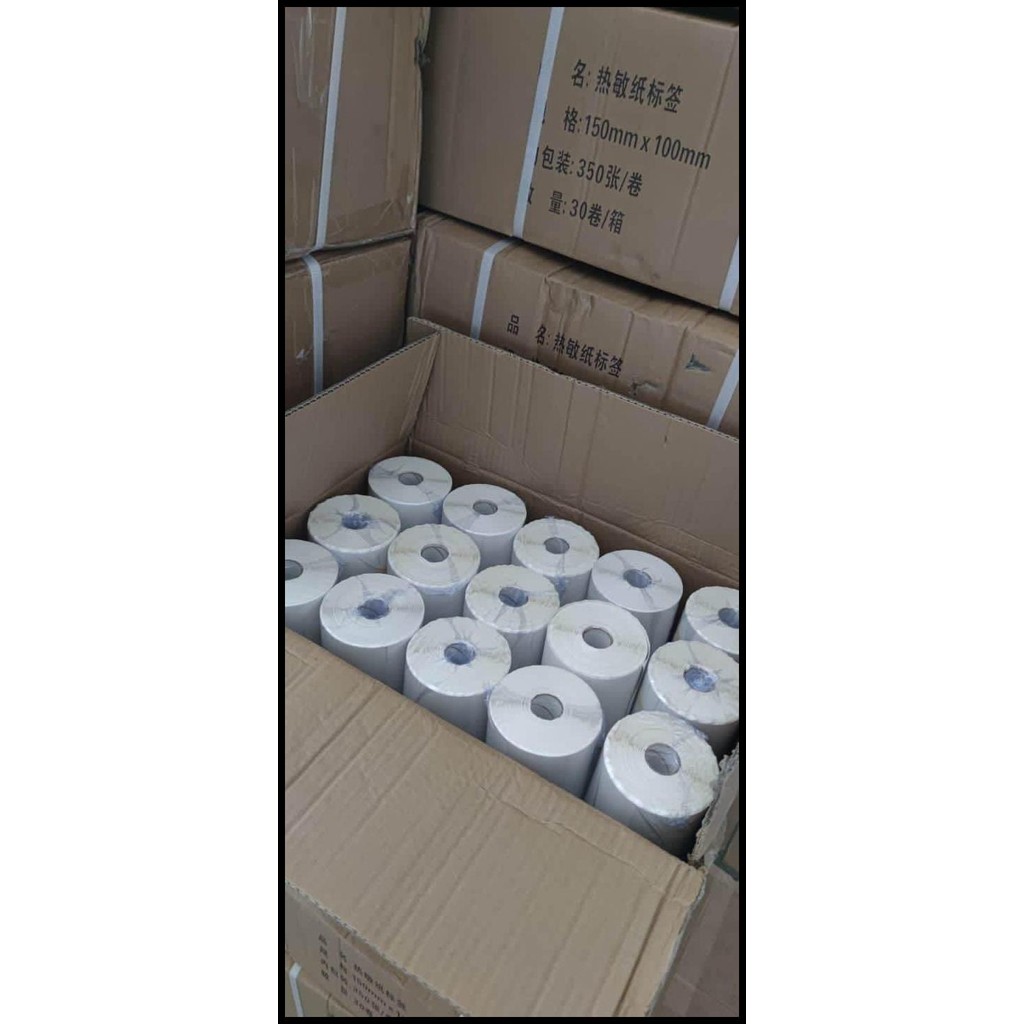 

Terlaris Kertas Resi Label Thermal Barcode Roll A6 100X150Mm Isi 500 Pcs Good Quality