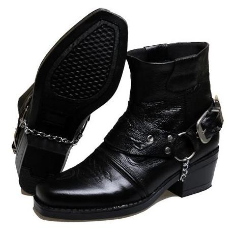 Sepatu Boot Koboy Harley Davidson Kulit Asli Pria Biker Touring Motor Terbatas