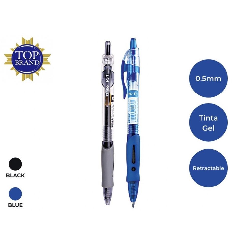 

KENKO Gel Pen K-1 Retractable | Pulpen Pena Bolpoin Hitam Biru Merah Kenko | Harga 1PACK : 12PCS : BlessingmaskOfficial ATK