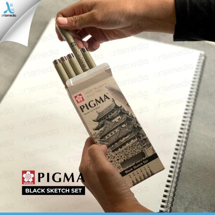 

Drawing Pen Sakura Pigma Micron Black 6 Set A
