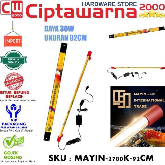 #@#@#@#@] Lampu MAYIN 2700K 92CM TANNING celup T5 Aquarium ikan Arwana