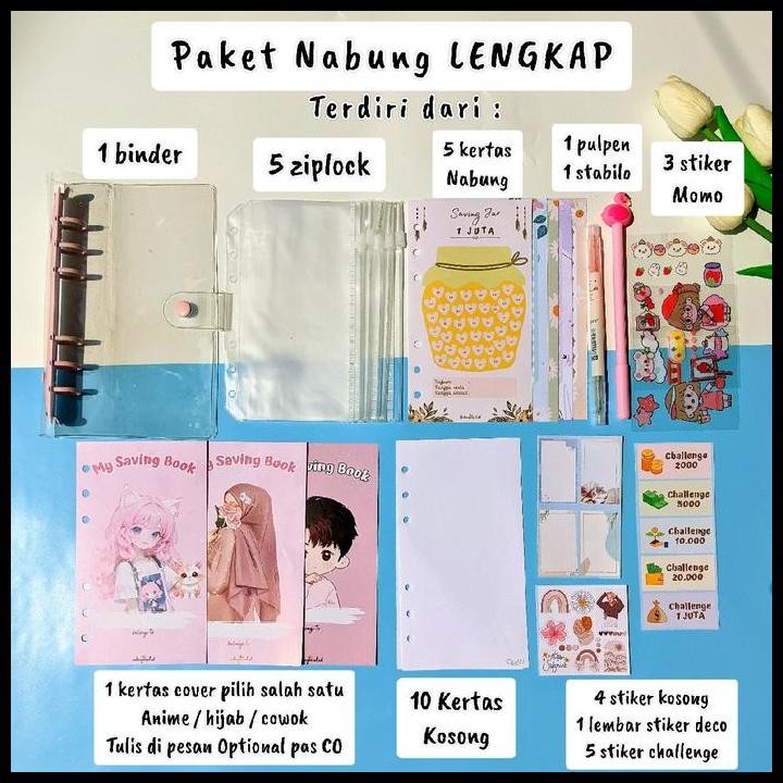 

Terlaris A6 Paket Binder Nabung Kulit Marbel Good Quality