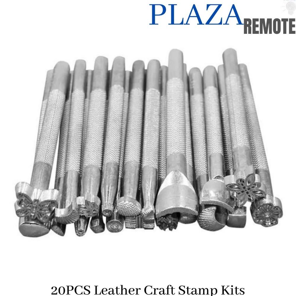 20PCS Leather Craft Stamp Kits Craft DIY Leather Tools Leather Working