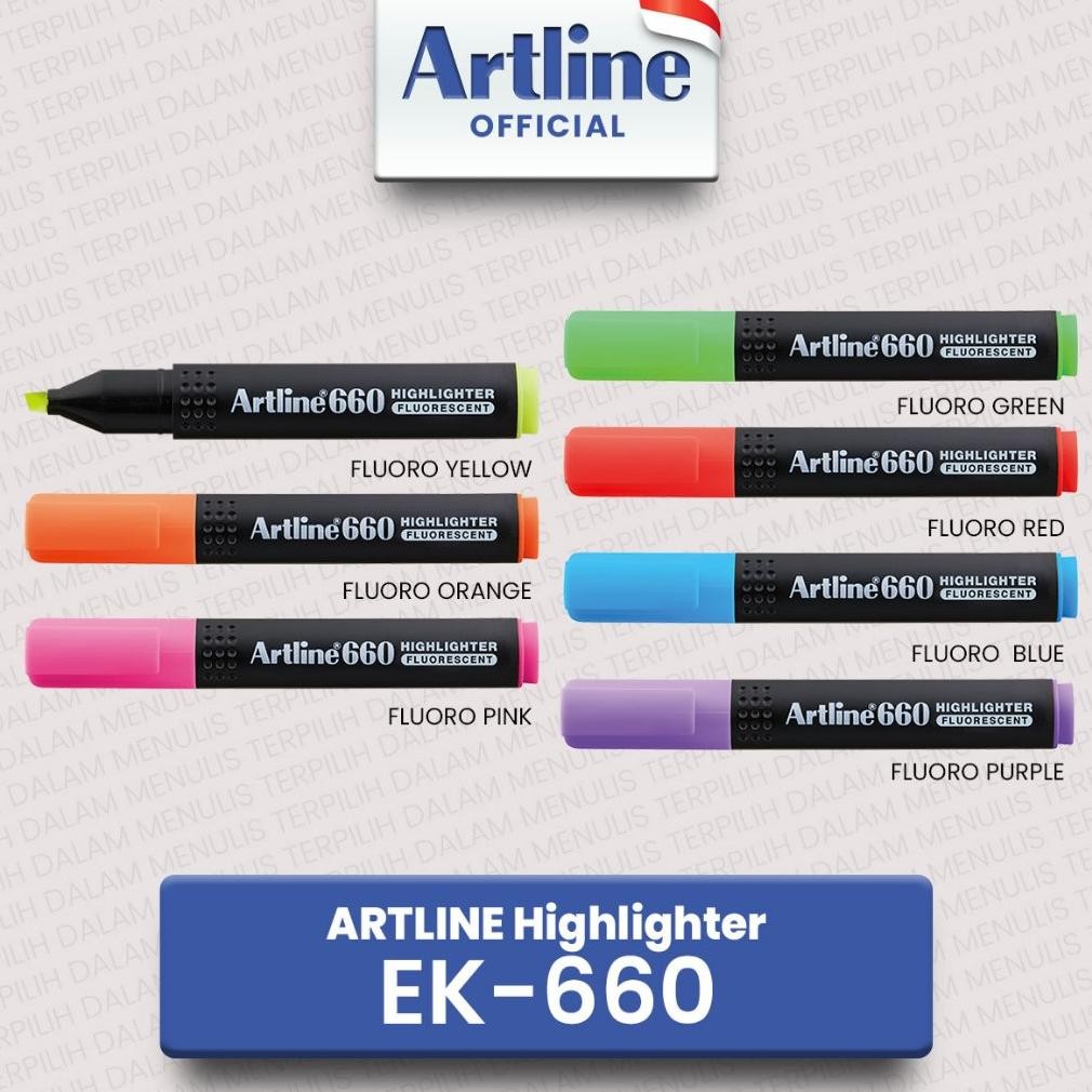 

(LIVE) ARTLINE Highlighter Set 6 Warna EK-660/ 6W Hangsel Bag 2