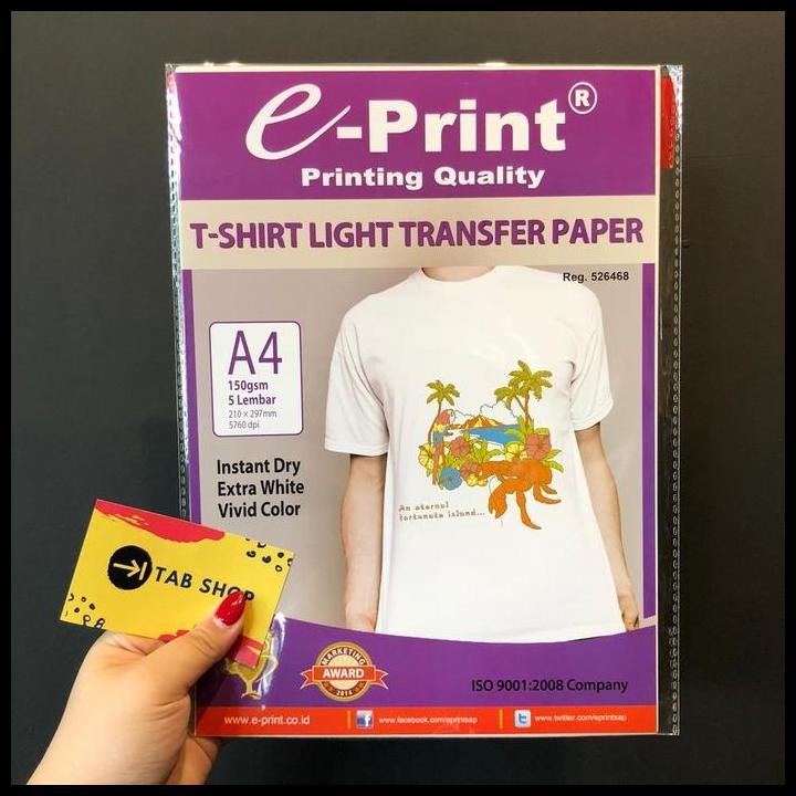 

Terlaris Eprint Light T Shirt Transfer Paper Good Quality