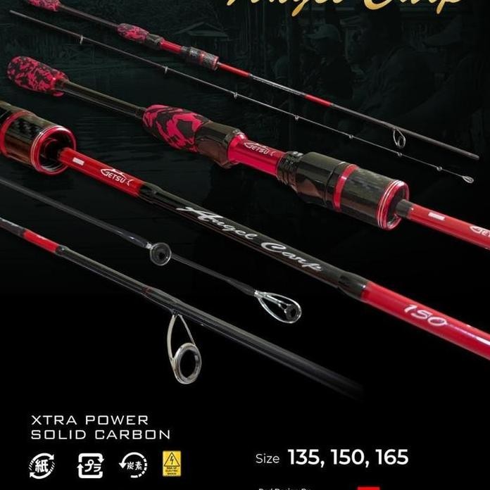 

Terlaris Joran Getsu Angel Carp Solid Carbon 135 150 165 180 Joran Pancing