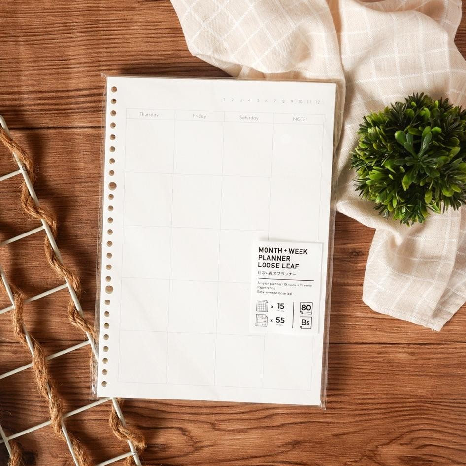 

Bisa Cod Tu26 Fgs-3 Panmomo Monthly And Weekly Planner Loose Leaf B5 / Kertas Binder Planner Jadwal Agenda Bulanan Mingguan Simple Lucu Unik Murah Hemat Original Bisa Cod