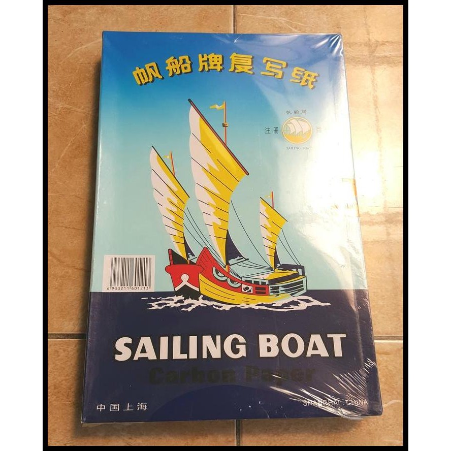 

Terlaris Kertas Karbon Sailing Boat 2 Sisi Biru / Double Side Good Quality