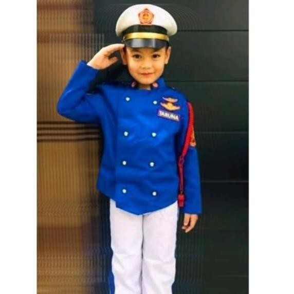 Tersedia Baju Kostum Taruna Akmil anak laki laki komplit Aksesoris Kostum Akmil Anak Bordir Fashion